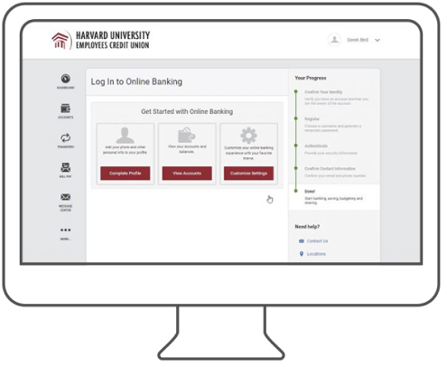 Enroll in Online Banking with Harvard FCU